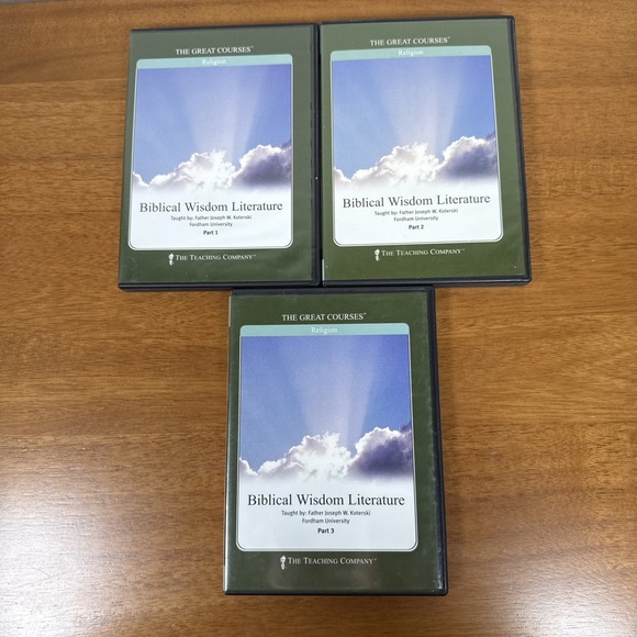 Other - The Great Courses Religion Biblical Wisdom Literature Parts 1-3 DVD Set Koterski